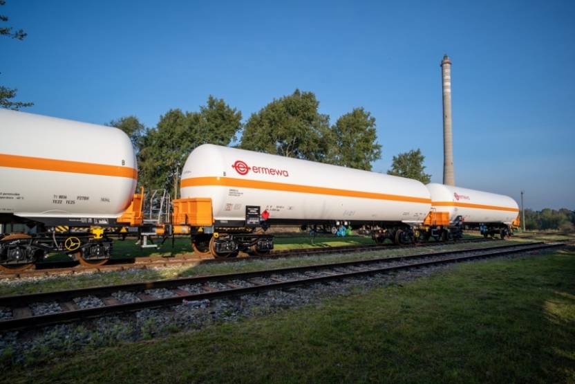 Les wagons d'Ermewa en Pologne.
