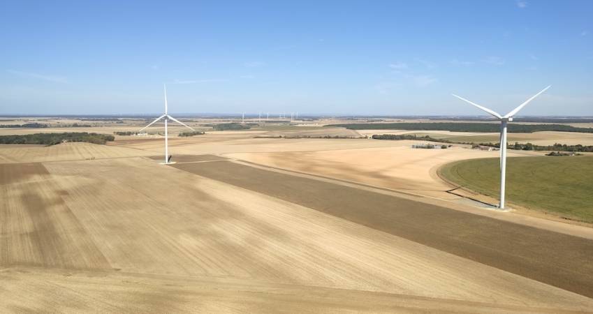 Le parc éolien terrestre dans la région flamande, en Belgique. 
