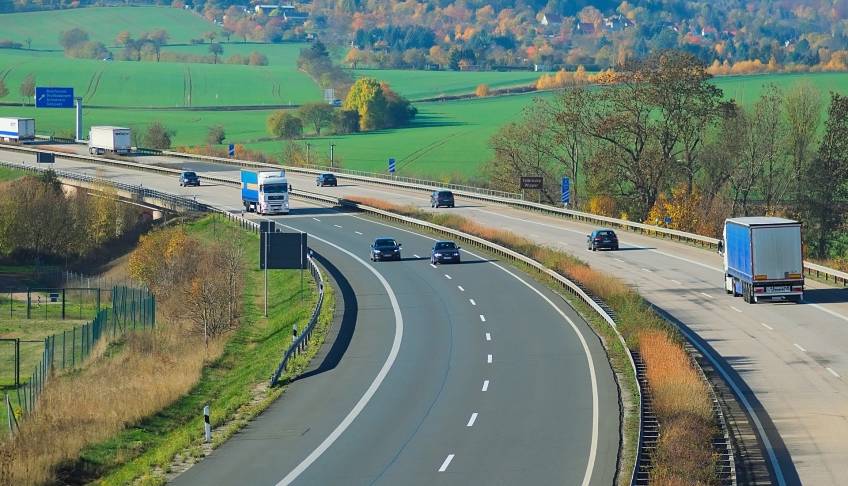 L'autoroute A38 en Allemagne.