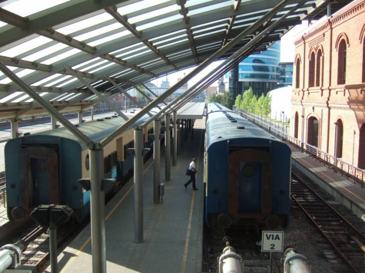 Une station de train à Montevideo, en Uruguay.