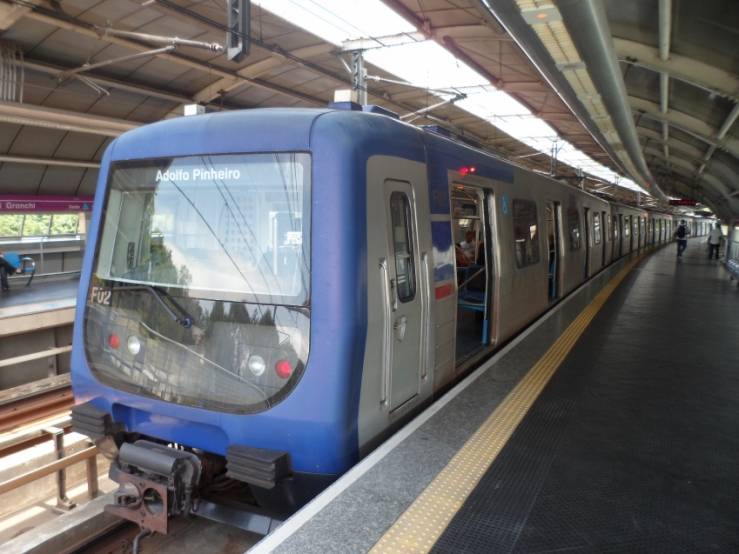 Le métro de São Paulo au Brésil. 