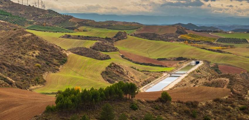 Le canal de Navarre, repris en Espagne par Meridiam. © Acciona