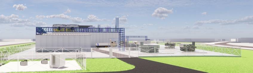 Illustration de la centrale de Terneuzen, qui devrait voir le jour à l'horizon 2025 ©VoltH2 