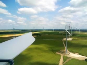 La ferme éolienne Croix Benjamin d'Akuo Energy. 