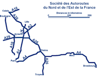 Sanef réseau autoroutes 200